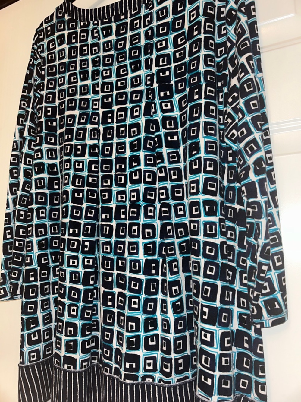 Habitat CORE TRAVEL CUBISM TUNIC XL Navy Geometric Square Career Relaxed Artsy - Picture 10 of 16